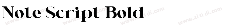 Note Script Bold字体转换
